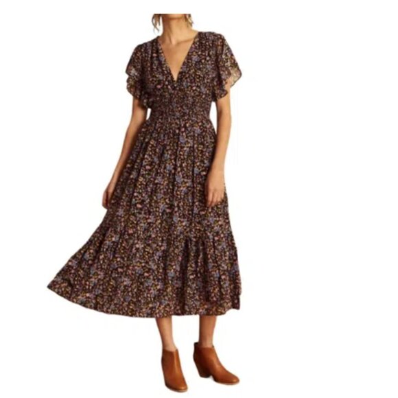 NWT Caballero Blakely Dress in Moonlit Moss, Black and Pink, Size Small - Picture 1 of 7